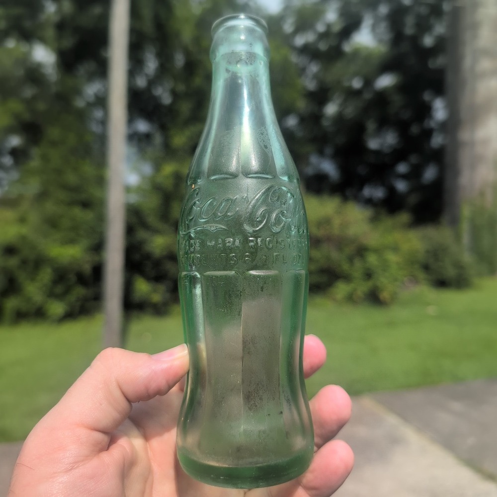 Vintage Coca-Cola 6oz Green Glass Bottle Gainesville GA Hobbleskirt 1933 - Picture 1 of 3